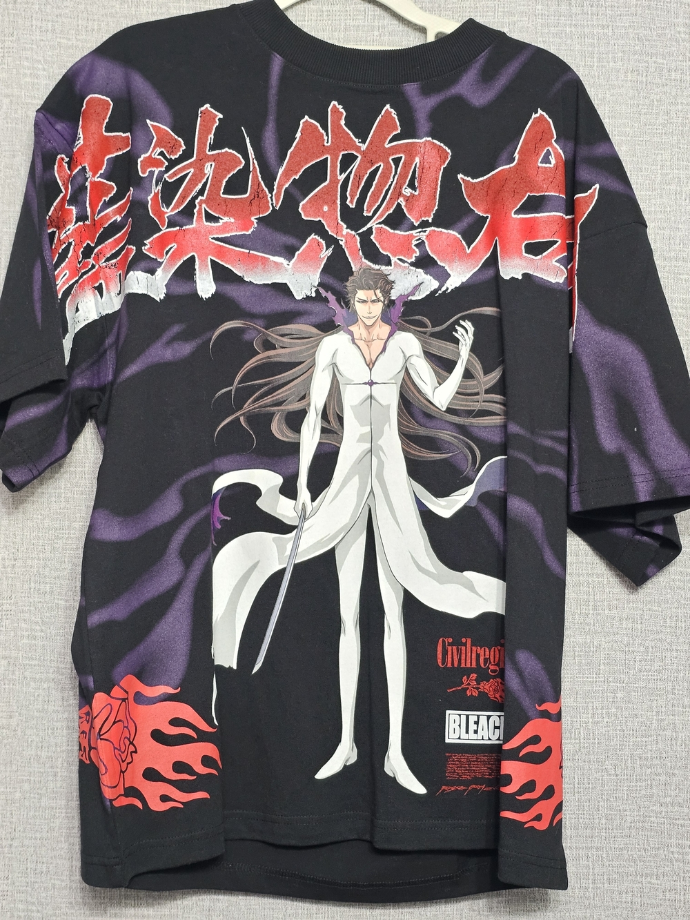 Civil Regime X Bleach Anime Men’s Size Small Oversized Heavyweight tee